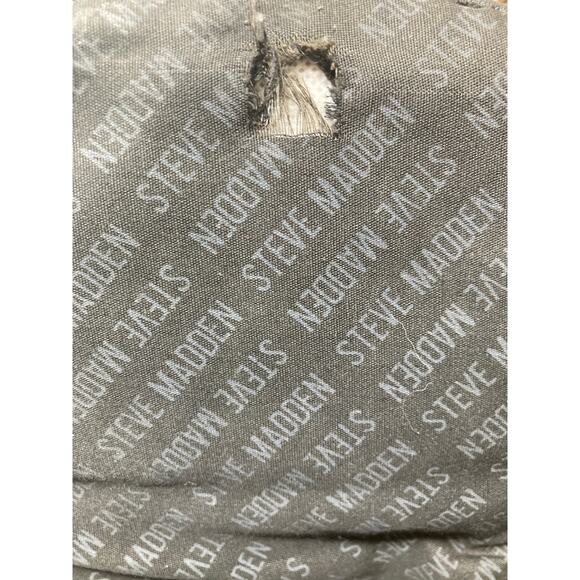 Steve Madden Bcyrus Backpack Black Nylon Drawstring Gold Logo Convertible Bag main image 7